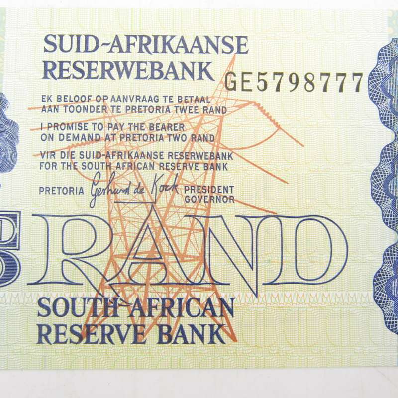 Lot of 7 Gerhard de Kock R2 banknote with consecutive numbers - 1984