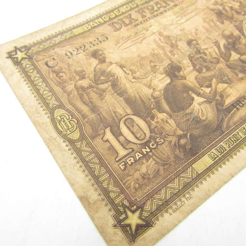 Belgian Congo 10 September 1937 - Ten Francs banknote
