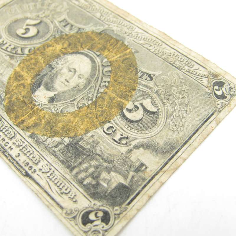 US postal currency note 1863 - 5 cents