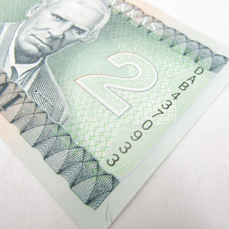 Lithuania 1993 banknote 2 litai uncirculated