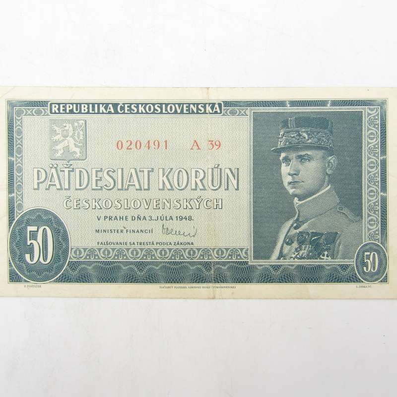 Ceskoslovenska 50 Korun 1948 XF