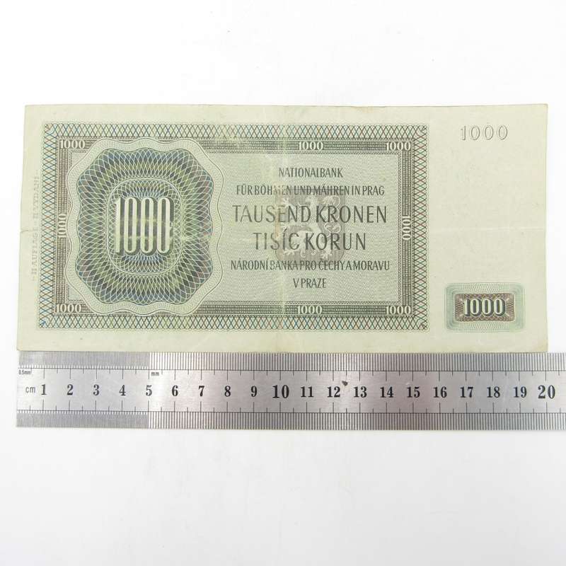 Deutschland 1000 Kronen 1942 - Bohmen and Mahren, Prag VF