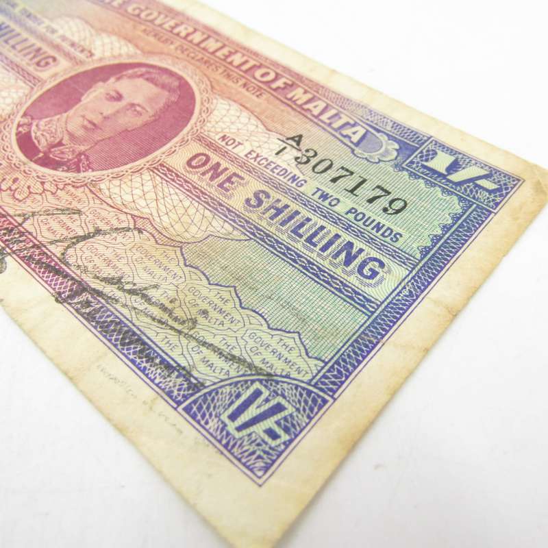 Malta One shilling banknote 1943
