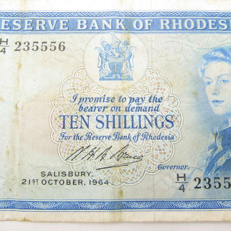 Rhodesia 1964 Ten Shillings banknote