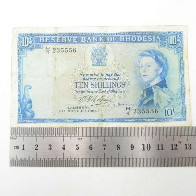 Rhodesia 1964 Ten Shillings banknote
