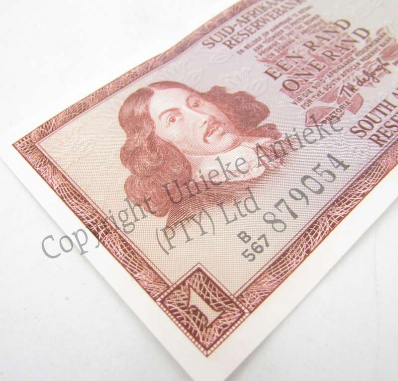TW de Jongh lot of 9 x R1 banknotes in sequence - 3rd issue