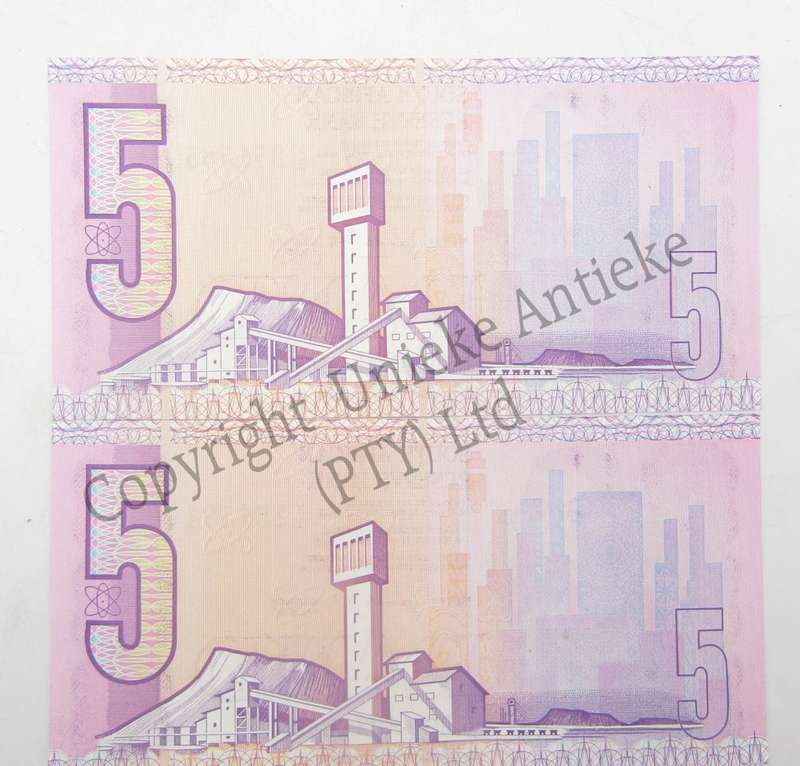 Lot of 8 GPC de Kock 3rd issue R5 notes - Replacement banknotes in sequence