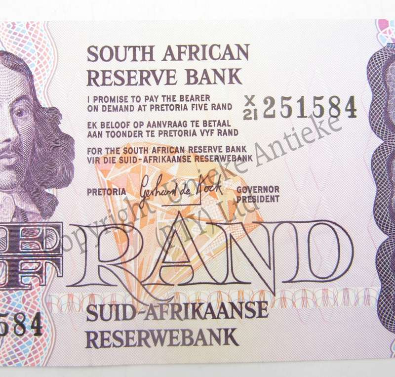 Lot of 8 GPC de Kock 3rd issue R5 notes - Replacement banknotes in sequence