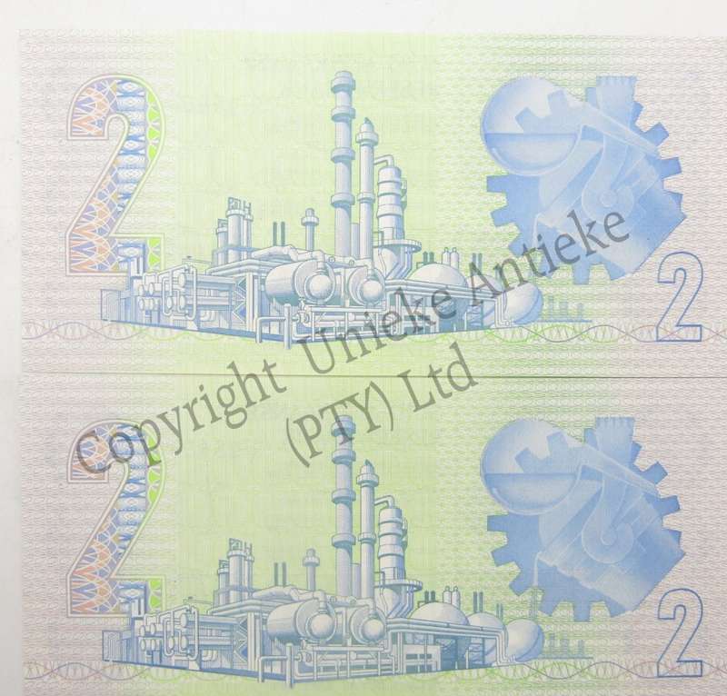Lot of 8 x 1984 GPC de Kock R2 banknotes with consecutive numbers
