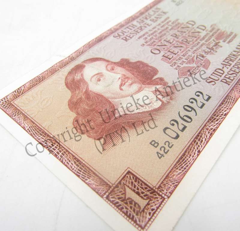 Lot of 7 x 1975 TW de Jong R1 banknotes with consecutive numbers