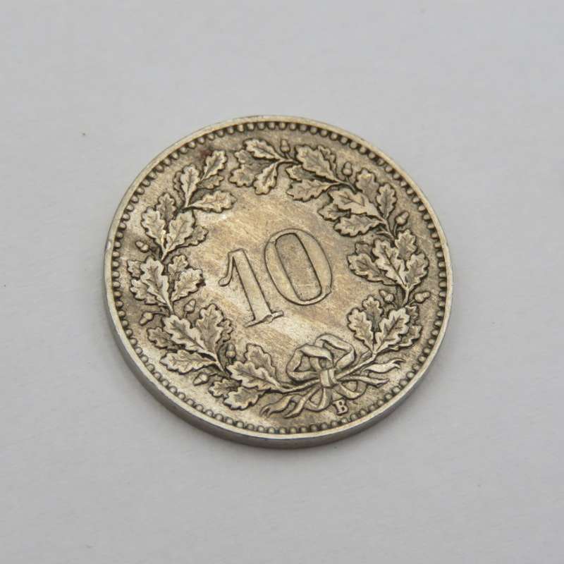 Switzerland 1952 Ten rapper (error on 2 of 1952)