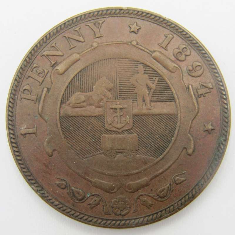 1894 ZAR Paul Kruger penny XF+