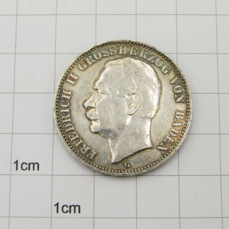 German Reich 1909 Drei Mark G - Baden XF