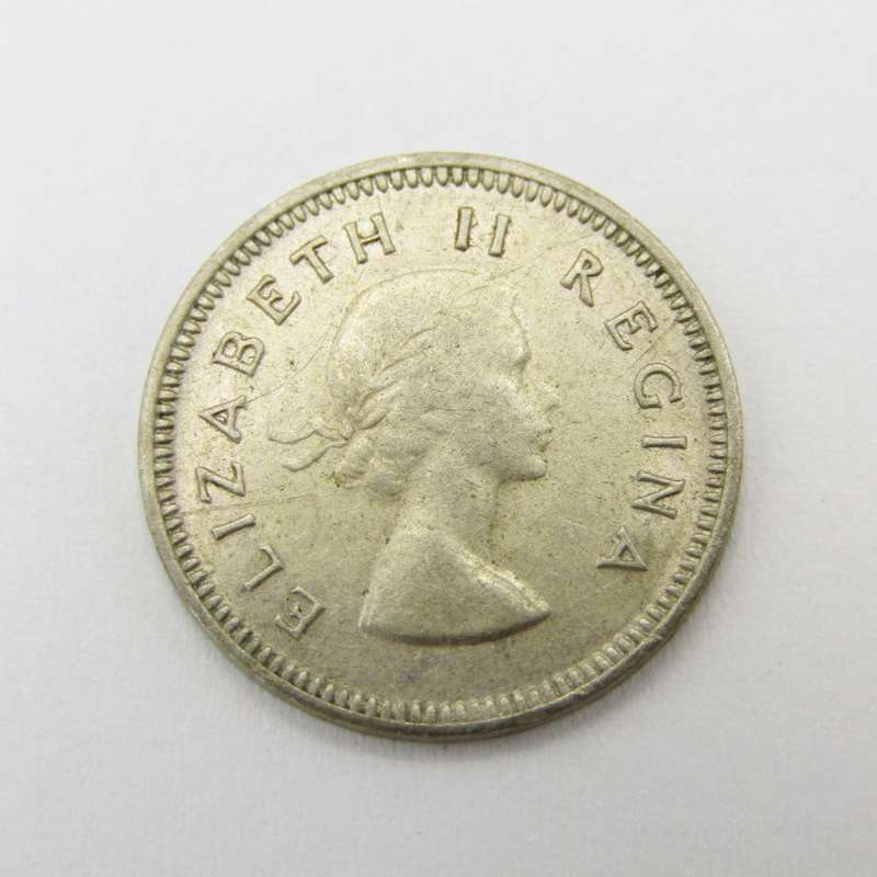 1960 SA Union 3d tickey - XF - mintage 18004