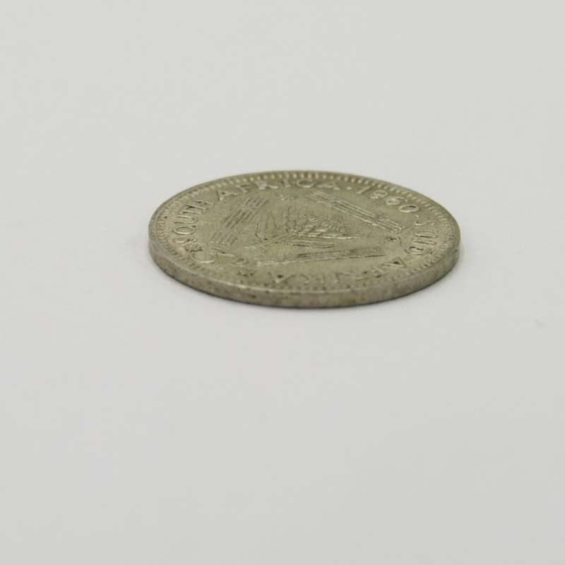 1960 SA Union 3d tickey - XF - mintage 18004