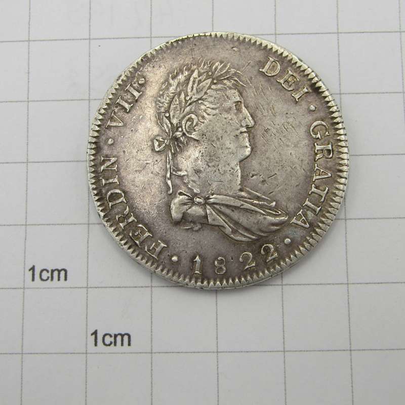 Spain 8 Real 1822 XF Guadalajara Mint - War of Independence