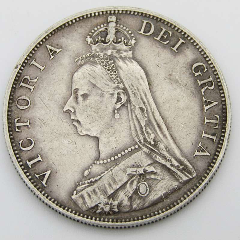1889 British Double Florin - silver