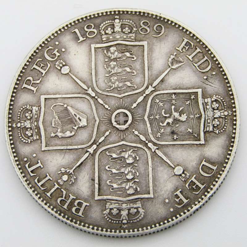 1889 British Double Florin - silver