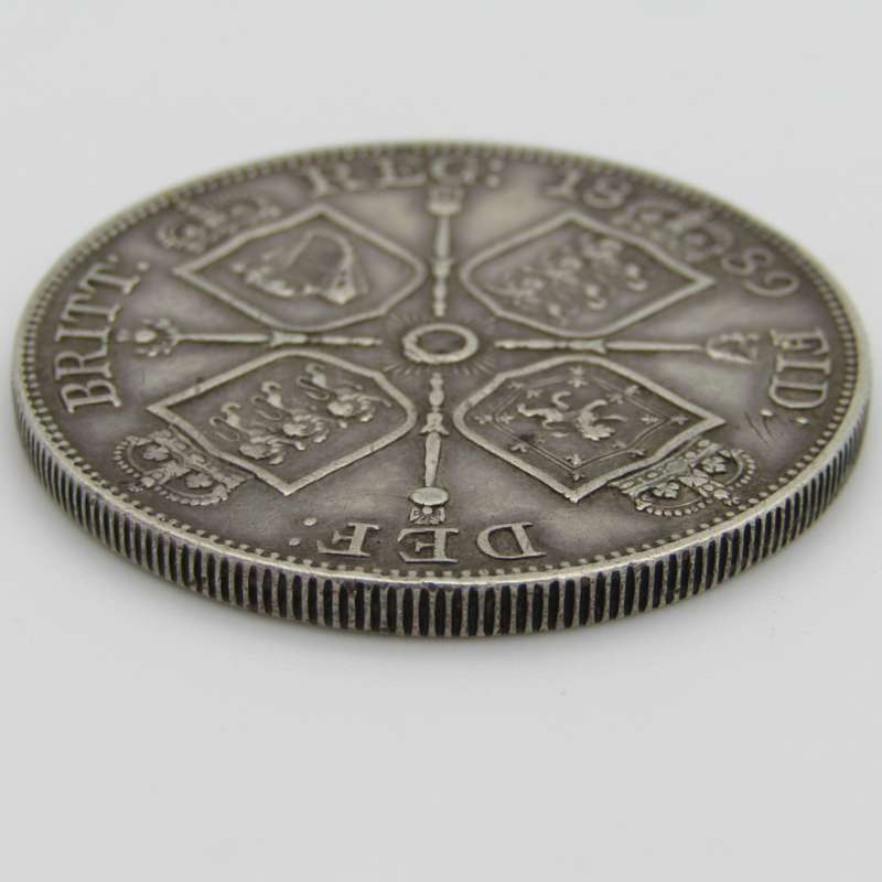 1889 British Double Florin - silver