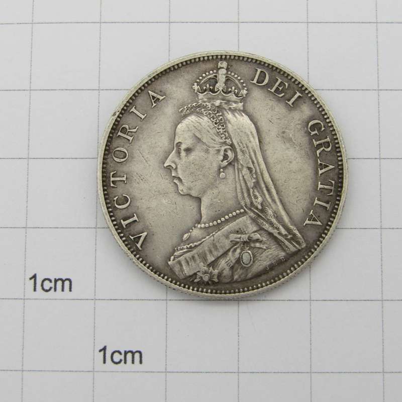 1889 British Double Florin - silver