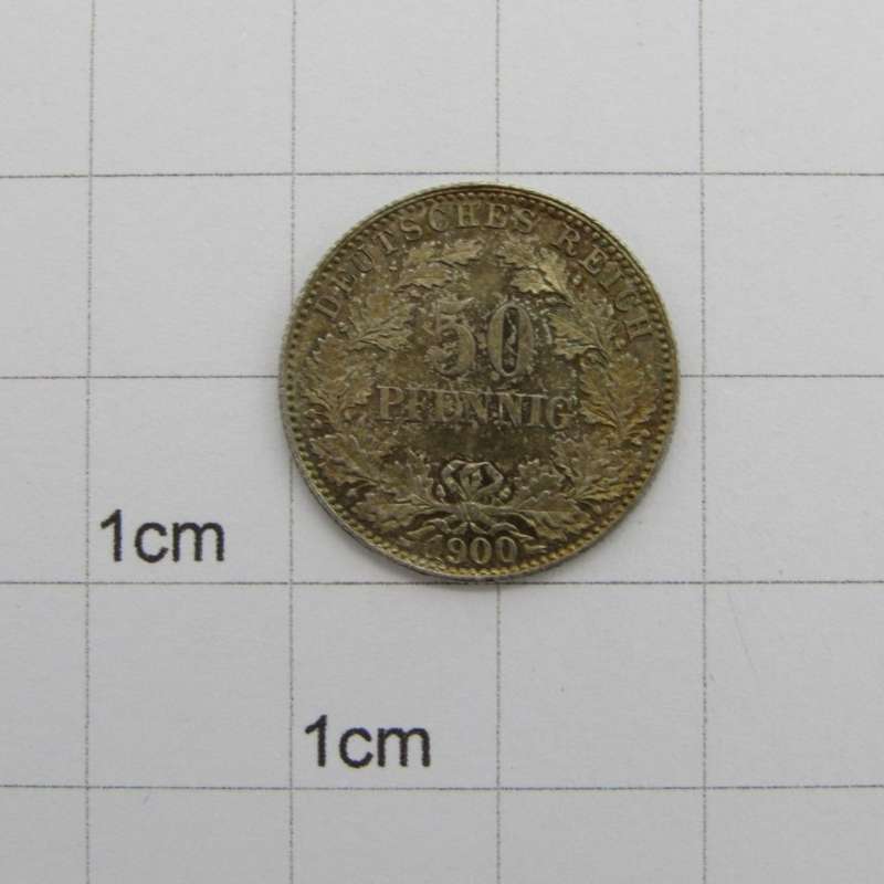 German Reich 1900 J 50 pfennig AU+