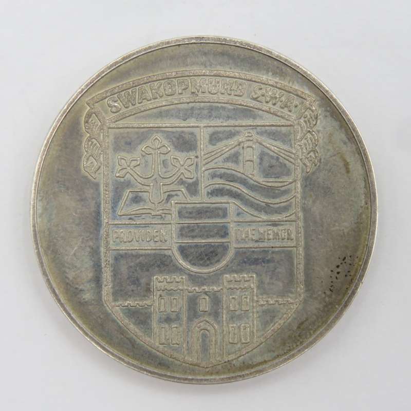 1892-1967 Swakopmund SWA 75 years silver commemorative medallion - 21.7g