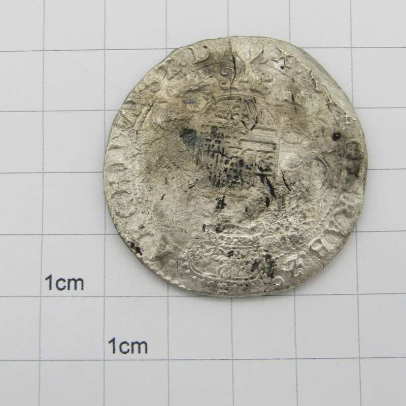 Crown size silver Rider Ducation salvaged from the Merenstijn which sank in 1702 at Jutten Island