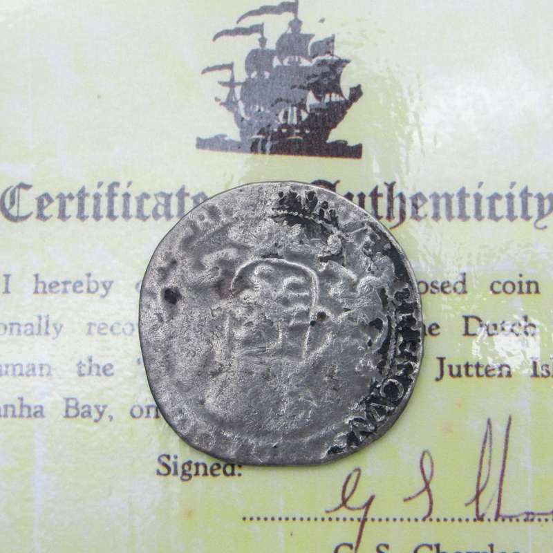 Crown Size Silver Rider Ducation salvaged from the Merenstijn shipwreck which sank in 1702
