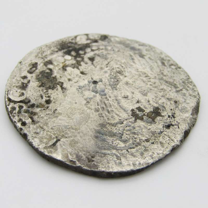 Crown size Silver Rider Ducation salvaged from the Merenstijn shipwreck which sank in 1702