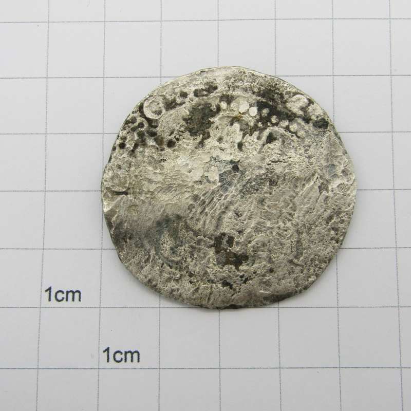 Crown size Silver Rider Ducation salvaged from the Merenstijn shipwreck which sank in 1702