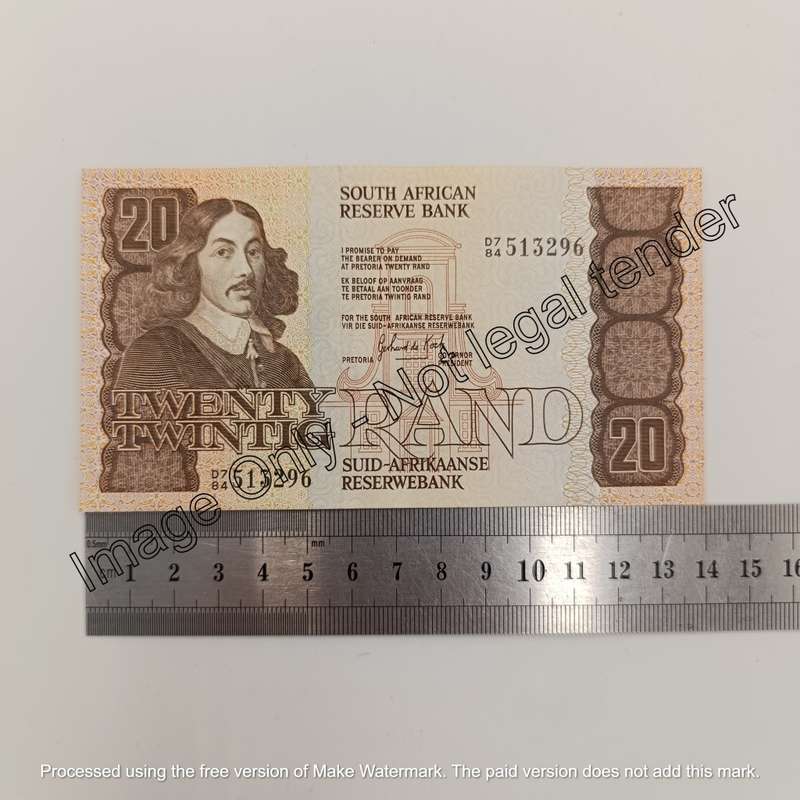 Lot of 2 GPC de Kock R20 banknotes with consecutive numbers