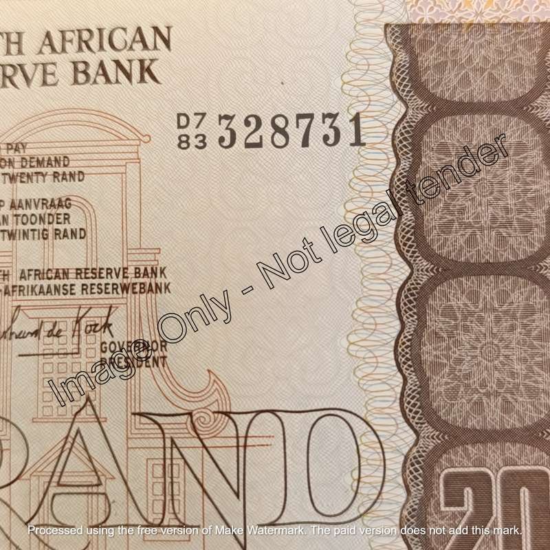 Lot of 2 GPC de Kock 3rd issue banknotes with consecutive numbers