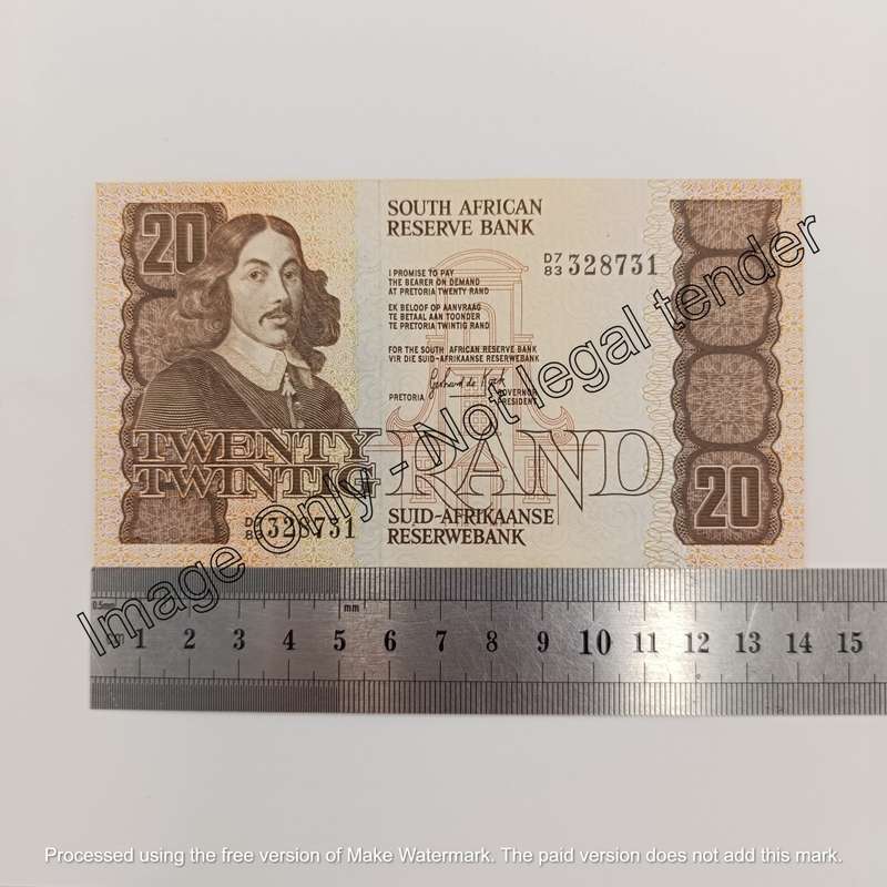 Lot of 2 GPC de Kock 3rd issue banknotes with consecutive numbers