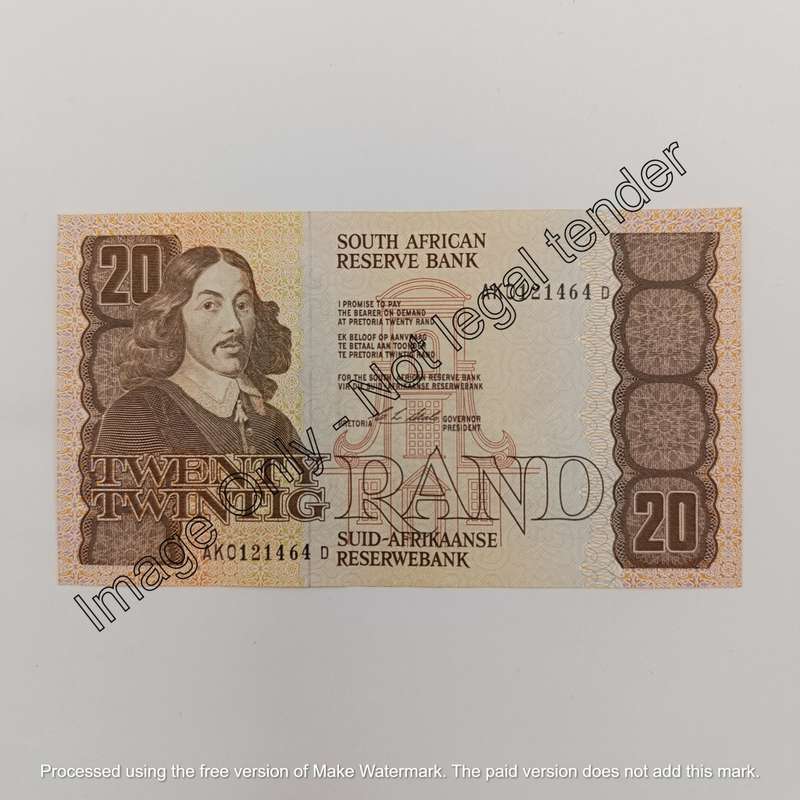 South Africa Chris Stals & GPS de Kock R20 banknotes