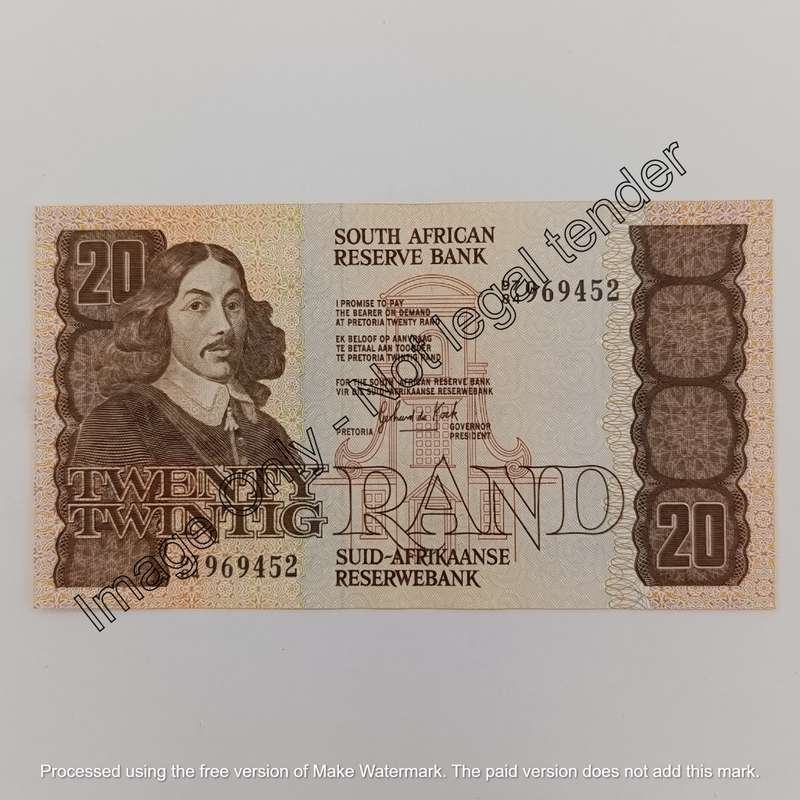 South Africa Chris Stals & GPS de Kock R20 banknotes