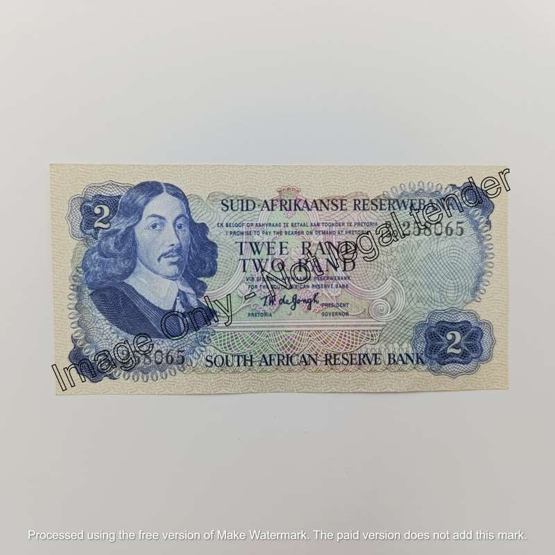 TW de Jongh R2 uncirculated 2nd issue