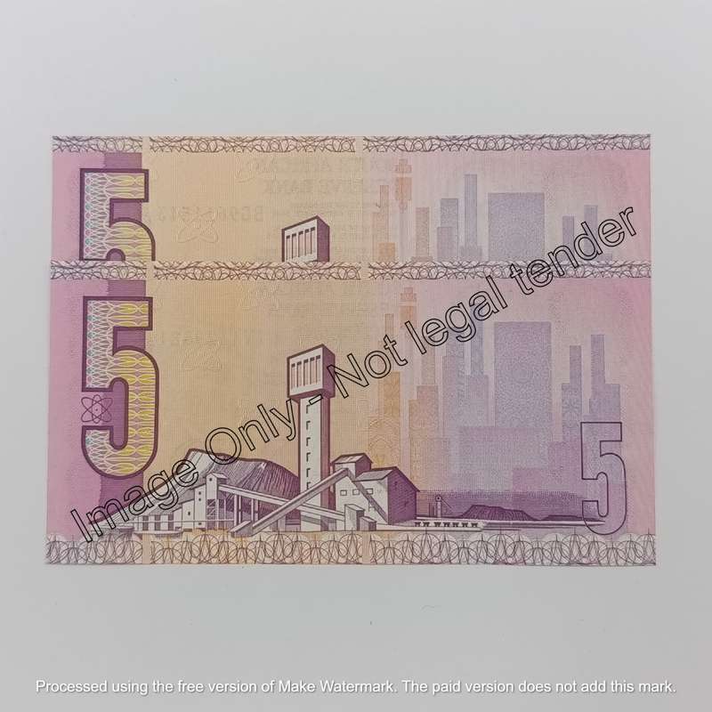 Banknotes SA 1989 & 1990 GPC de Kock R5 notes uncirculated