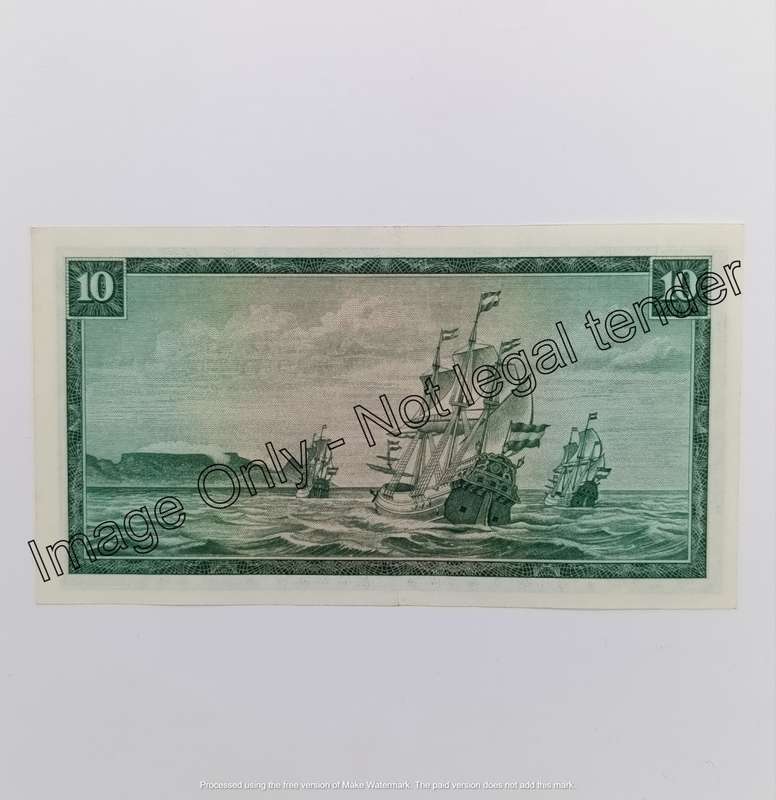 South Africa 1975 TW de Jongh 3rd issue lot of 2 x R10 banknotes with consecutive numbers
