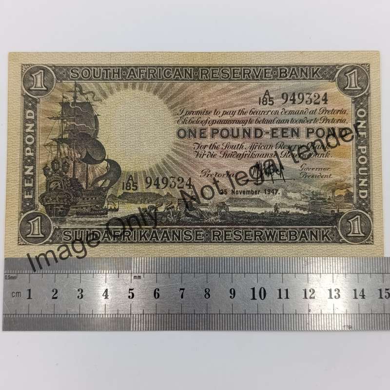 M.H de Kock 1947 One Pound VF