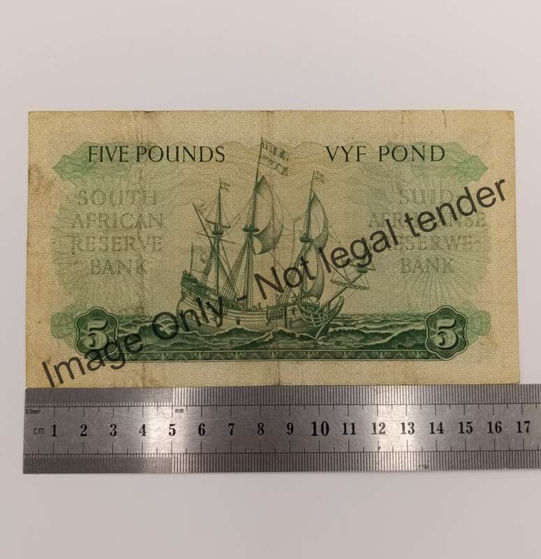 M.H de Kock 7-12-55 Five Pound banknote