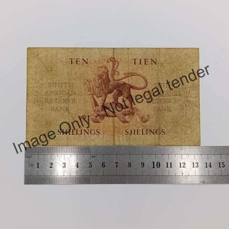 M.H de Kock 18-2-59 Ten shilling banknote A 177