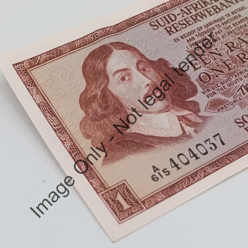 South Africa TW de Jongh - lot of 4 R1 banknotes 1967 A/E first issue A615 banknotes