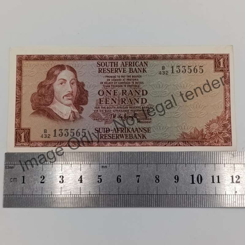 TW de Jongh Pair of uncirculated R1 banknotes 3rd Issue