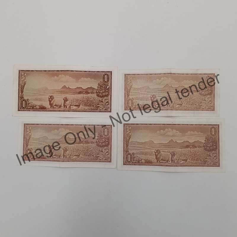 TW de Jongh 1967, 1972, 1973 & 1975 R1 banknotes - all years Issued