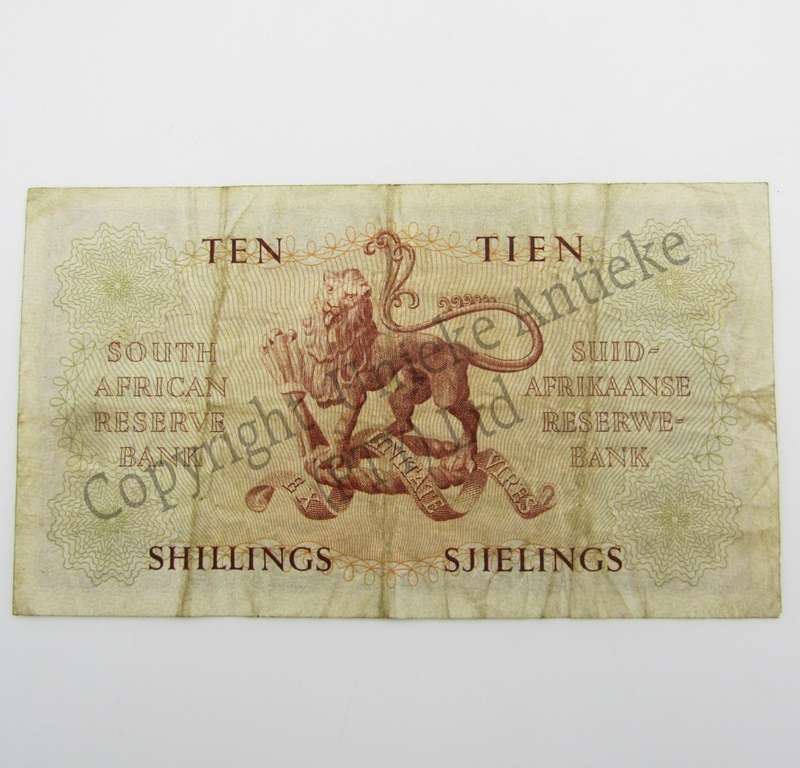 M.H de Kock Ten Shillings 1951 A/E A41 F+