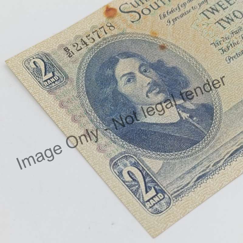 MH de Kock 1961 R2 banknote crisp AU with brown mark