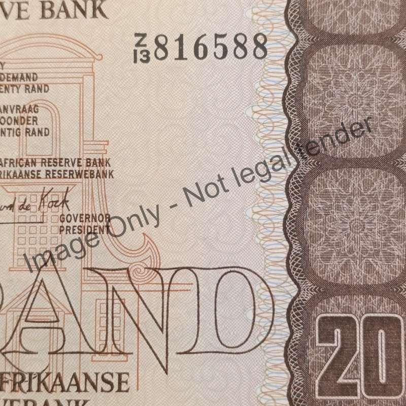 GPC de Kock 1984 Twenty rand replacement banknote Z13