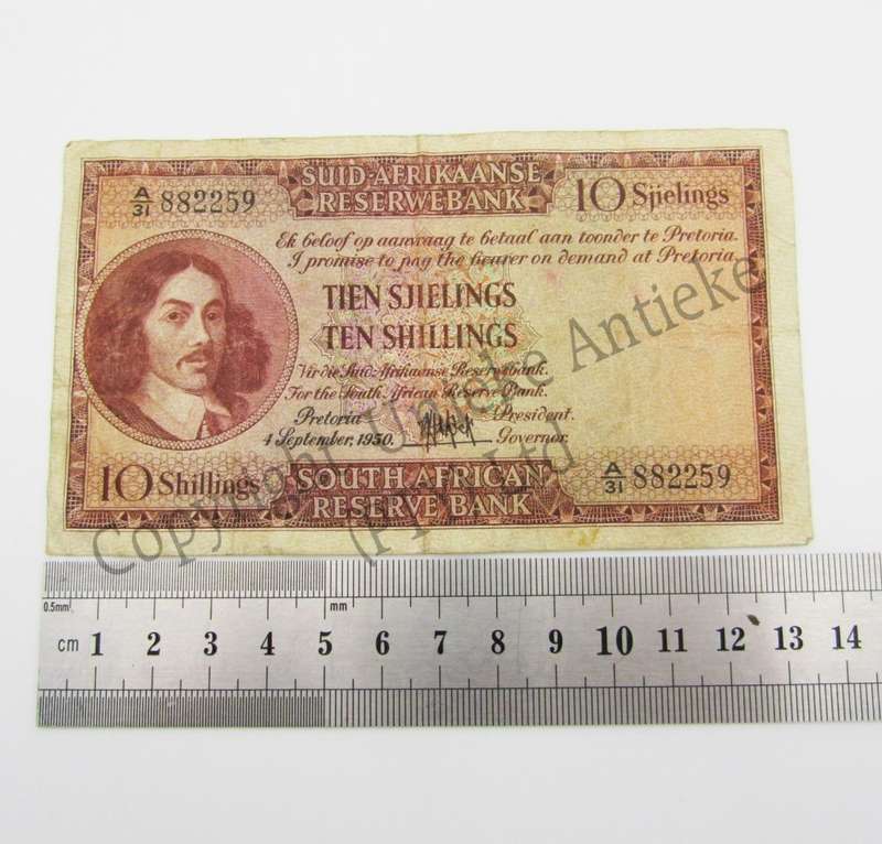MH de Kock Ten Shillings 1950 A/E A31 aVF