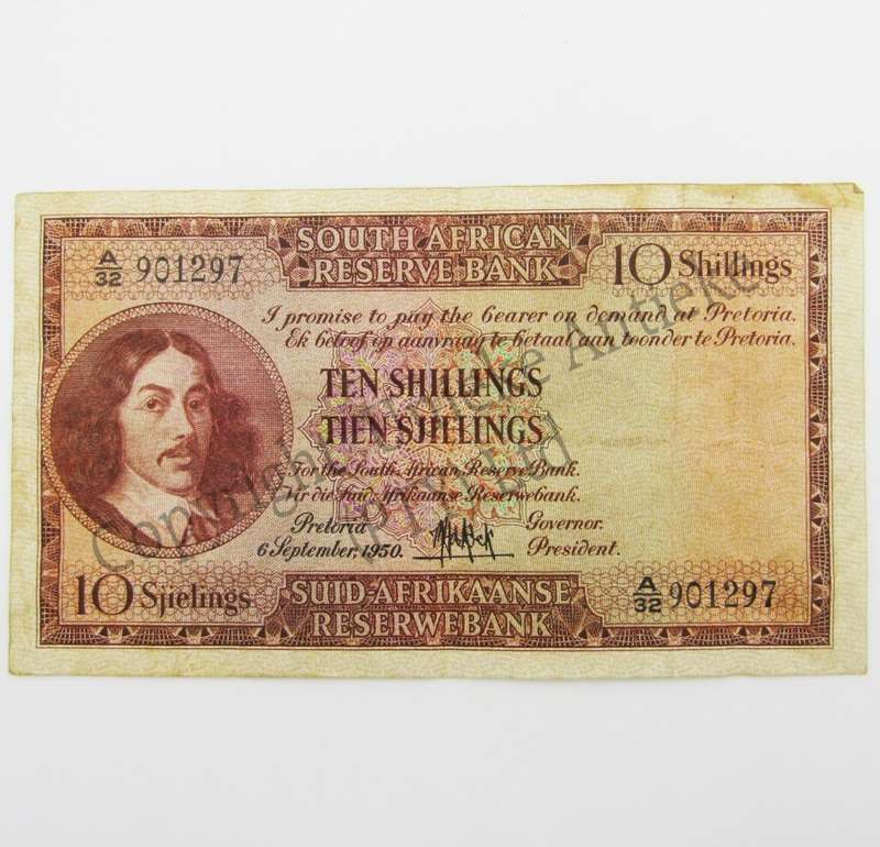 MH de Kock Ten Shillings 1950 E/A A32 aVF