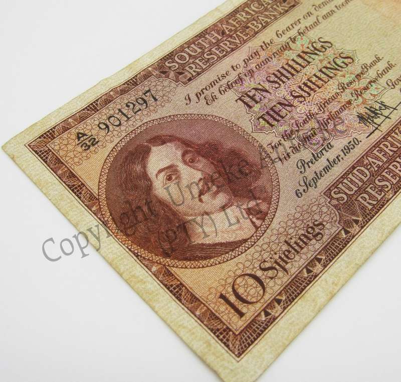 MH de Kock Ten Shillings 1950 E/A A32 aVF